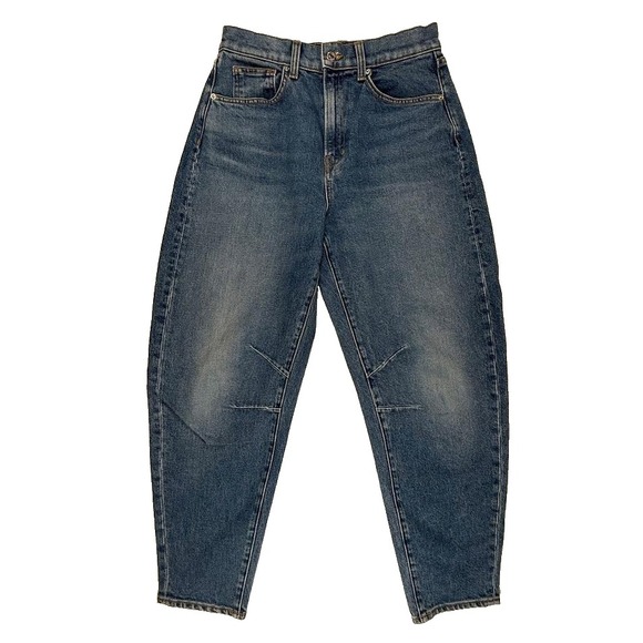 VERONICA BEARD CHARLIE BARREL LEG HIGH RISE JEANS SIZE 28 MADE IN USA BOHO